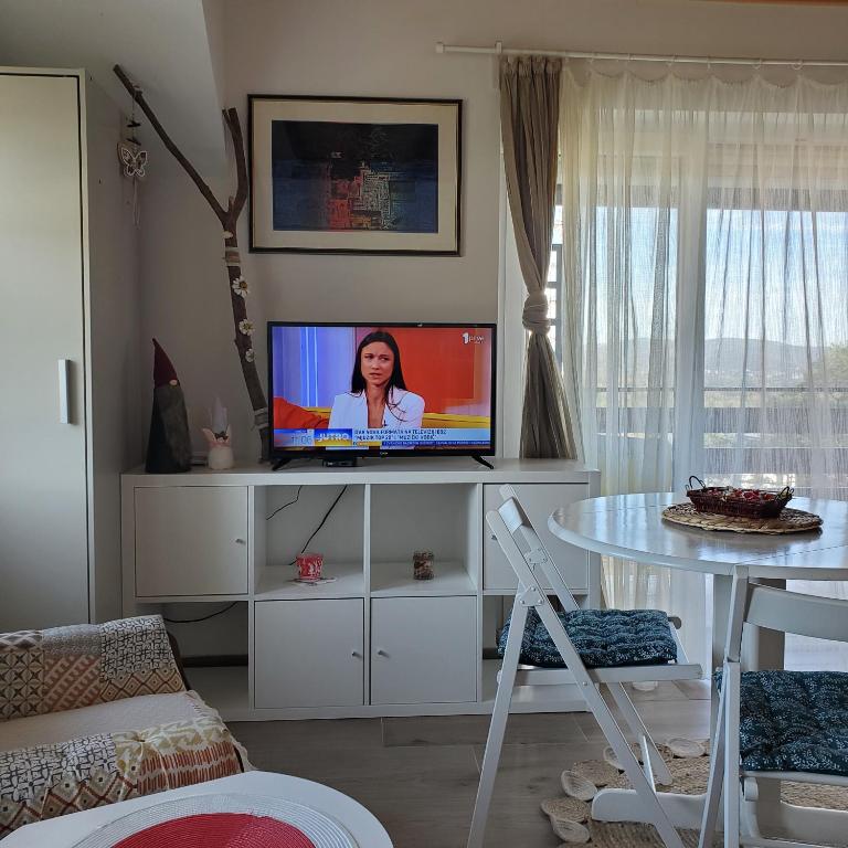 Una televisión o centro de entretenimiento en Apartman Čaroban odmor Divčibare