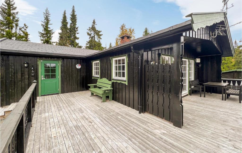 Bygningen som feriehuset ligger i