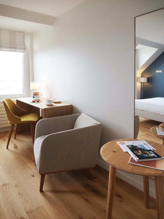 Posezení v ubytování Logis Hôtel de Carantec