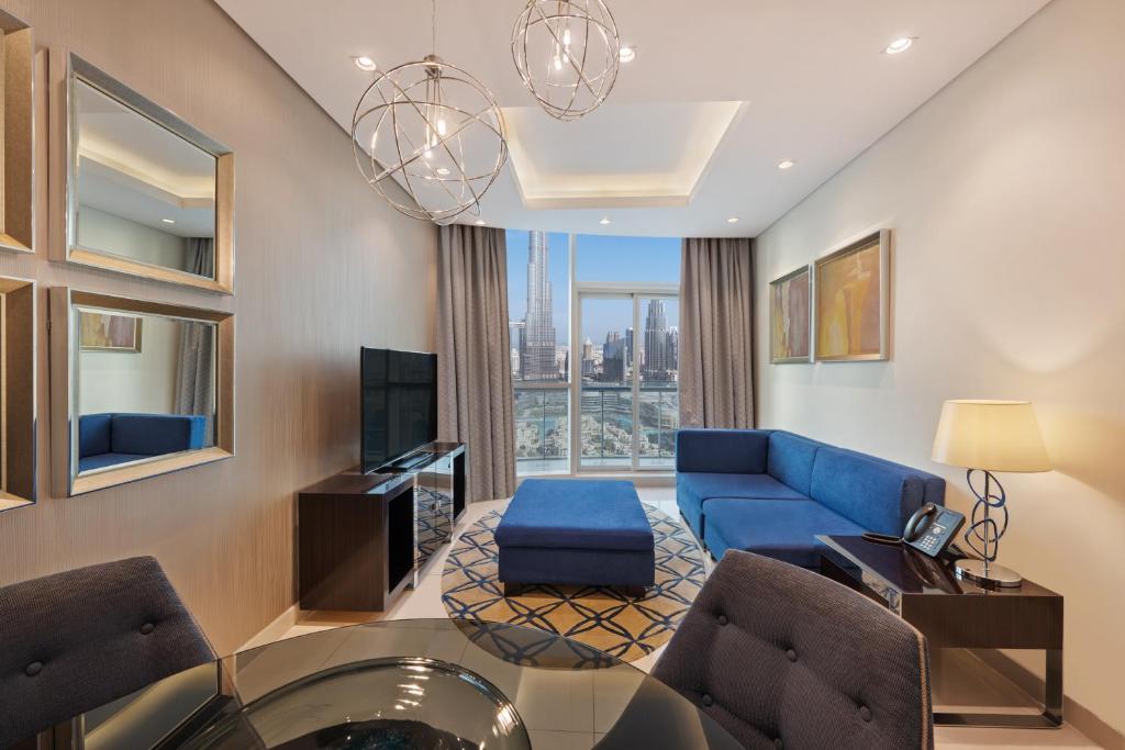 
Two Bedroom Suite with Private Balcony - Burj Khalifa & Fountain View
