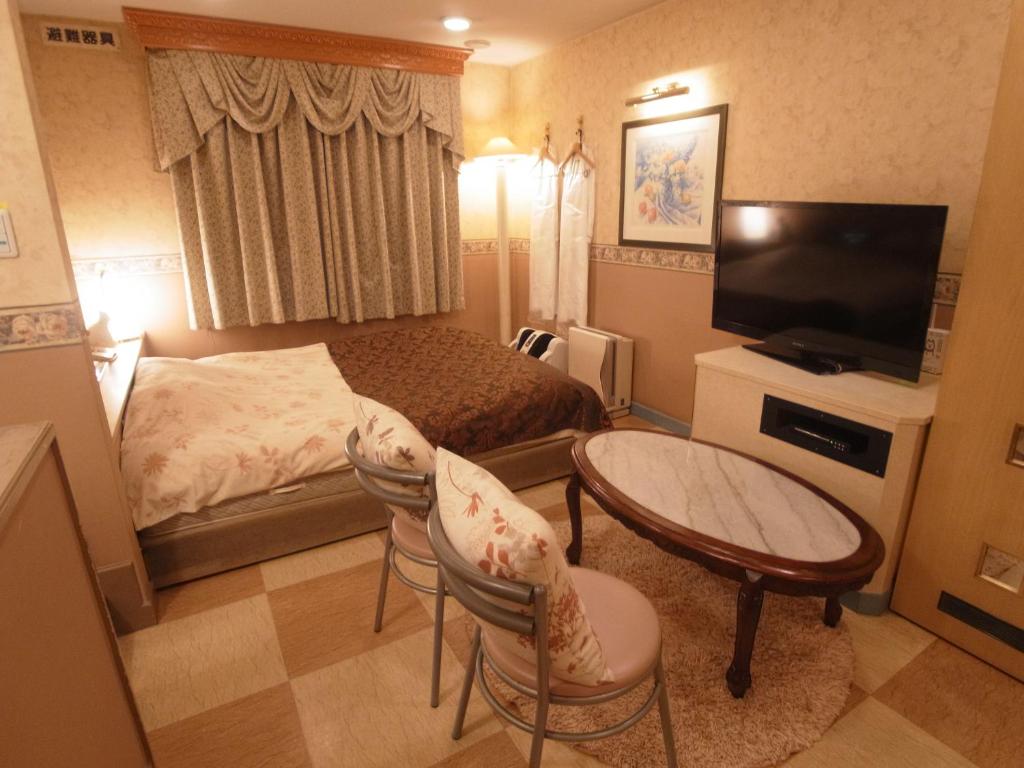 TV a/nebo společenská místnost v ubytování Hotel VINO Adult Only