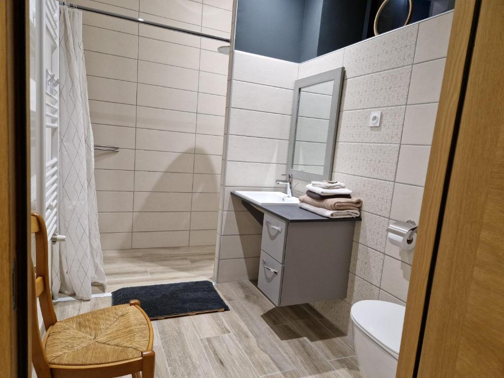 Koupelna v ubytování Graine de Reves