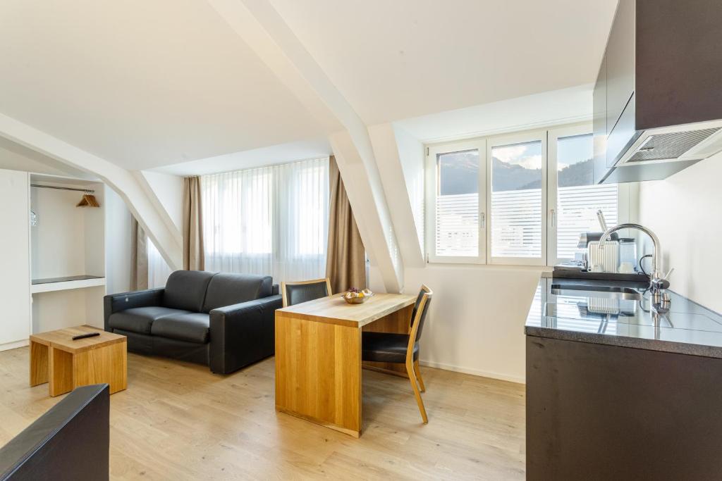 Kuchyň nebo kuchyňský kout v ubytování ABC Swiss Quality Hotel