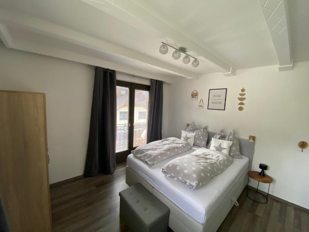 Postel nebo postele na pokoji v ubytování Landhaus Kirchbach