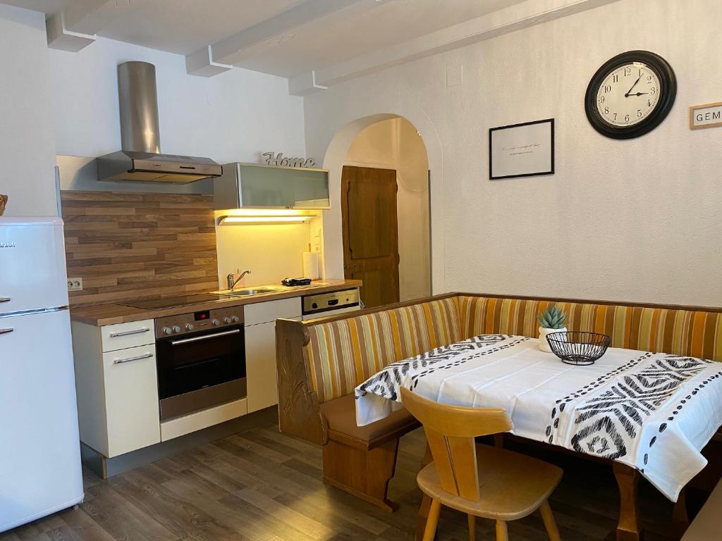 Kuchyň nebo kuchyňský kout v ubytování Landhaus Kirchbach
