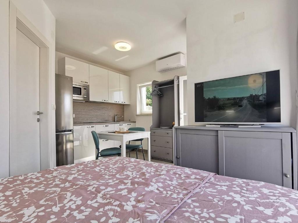 Kuchyň nebo kuchyňský kout v ubytování Studio Apartment Glorijeta