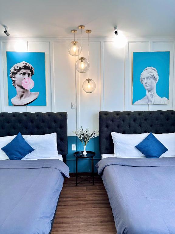 Giường trong phòng chung tại RL Boutique Dalat