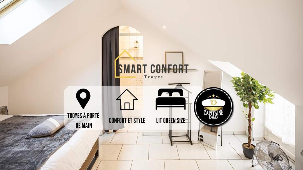 Photo de la galerie de l'établissement Smart Confort 5 - Appartement confort et stylé, à Troyes