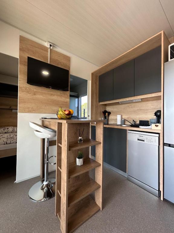 Kuchyň nebo kuchyňský kout v ubytování Mobile home VilMaris