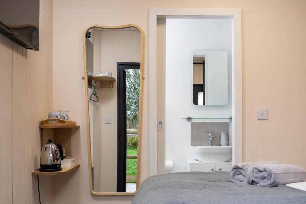 Postel nebo postele na pokoji v ubytování nodpod accomodation