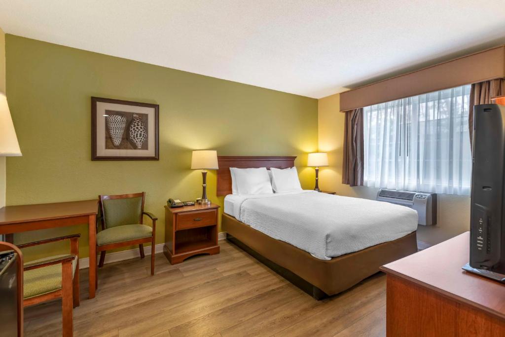 a hotel room with a bed and a television at Best Western York Inn in York
