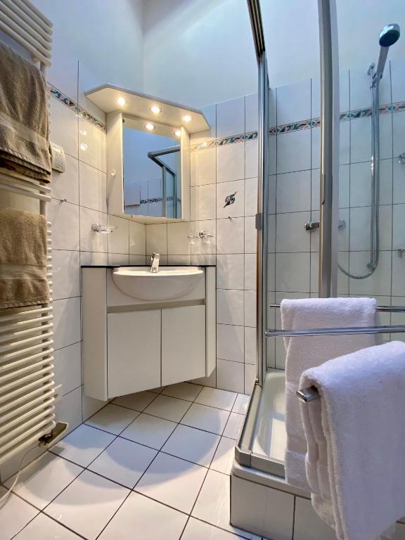 Koupelna v ubytování Heidahüs Penthouse