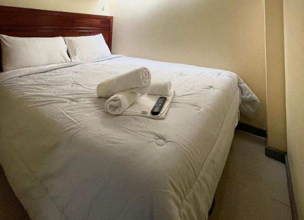 Postel nebo postele na pokoji v ubytování Hotel Blu Bascuñan