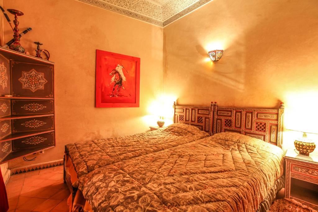 Postel nebo postele na pokoji v ubytování Riad Puchka