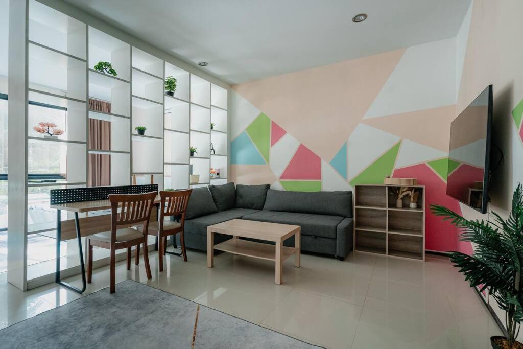 Χώρος καθιστικού στο Lux apartments TOP