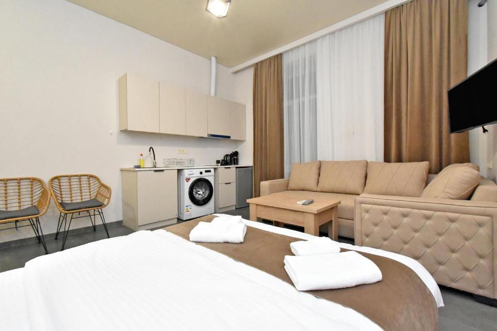 Posezení v ubytování Seva Apart-Hotel Komitas