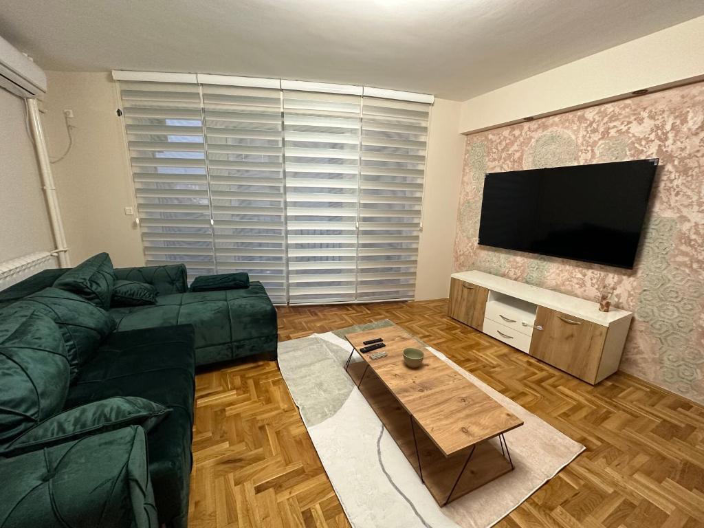 TV a/nebo společenská místnost v ubytování Apartman Happy Moments Kraljevo