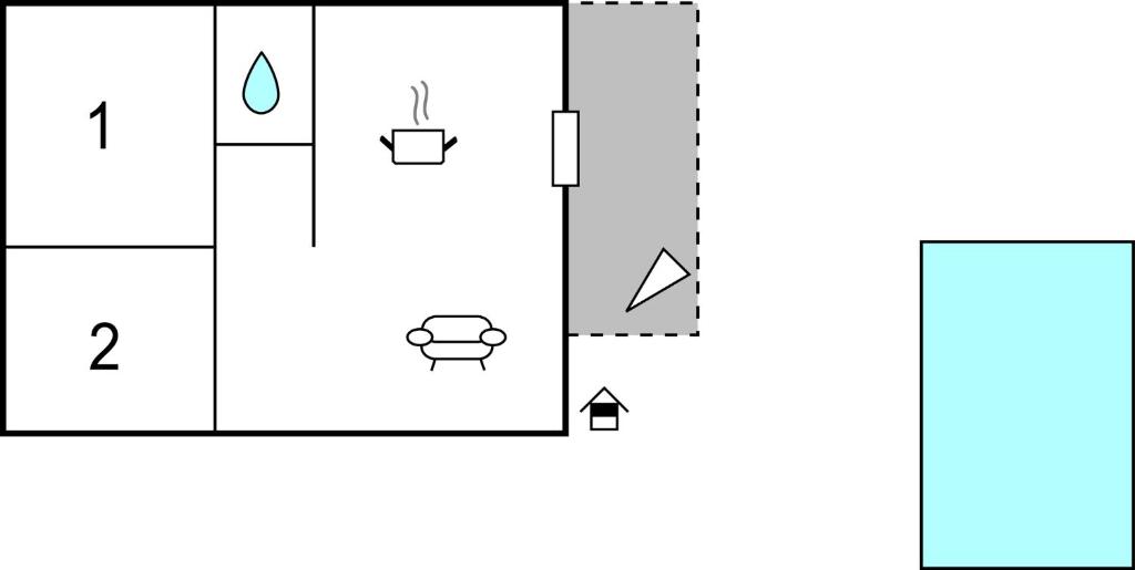 Plan piętra w obiekcie Gorgeous Apartment In Kustici, Novalja