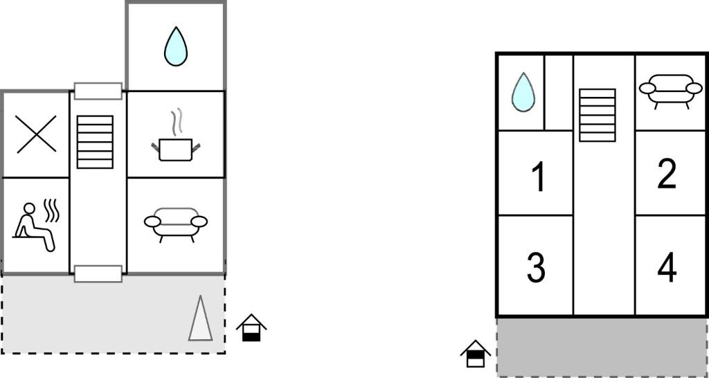 Půdorys ubytování Ferienhaus Mit Sauna