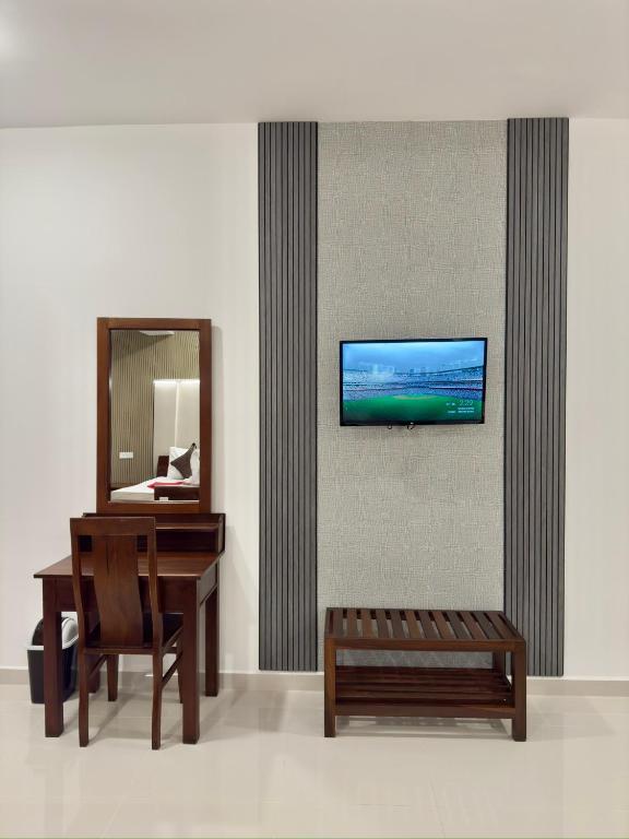 TV a/nebo společenská místnost v ubytování Sevonra Beach Resort
