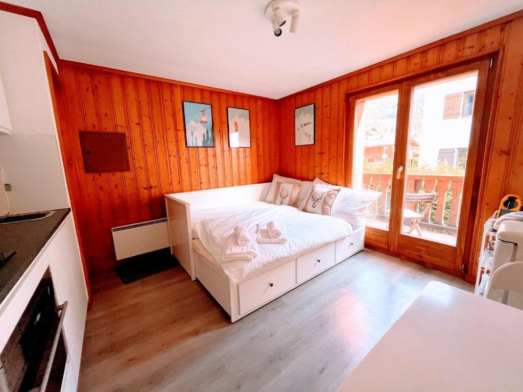 Postel nebo postele na pokoji v ubytování Studio Jay - Central Verbier - fully equipped - free parking