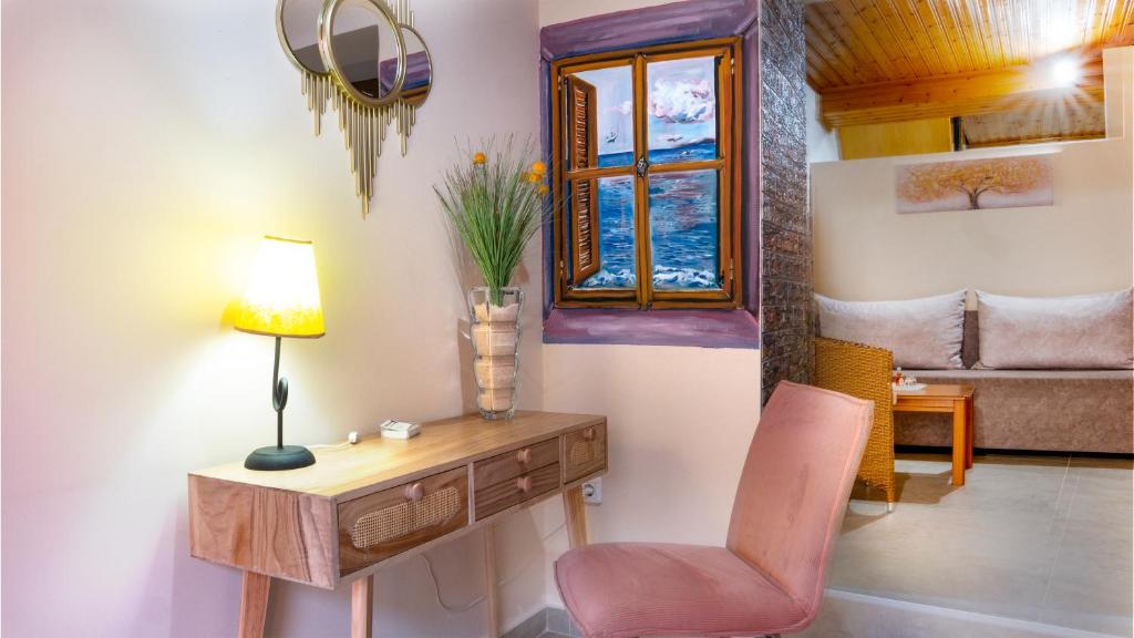 A seating area at Vavilato Home Kouramades