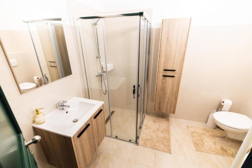 Koupelna v ubytování Gotha Aparthotel