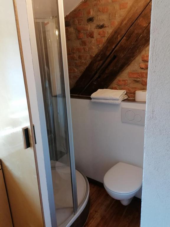 Koupelna v ubytování Hofgut Langenborn Wohnen auf Zeit möblierte Apartments Aschaffenburg Alzenau Frankfurt