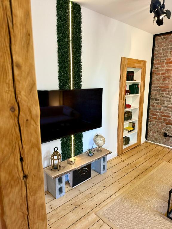 TV a/nebo společenská místnost v ubytování Suburban Loft