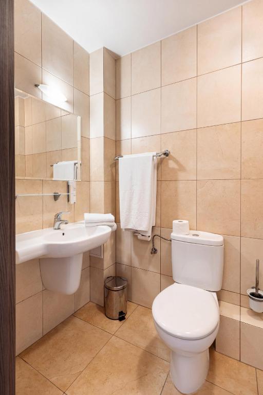 Koupelna v ubytování Hotel Podlasie