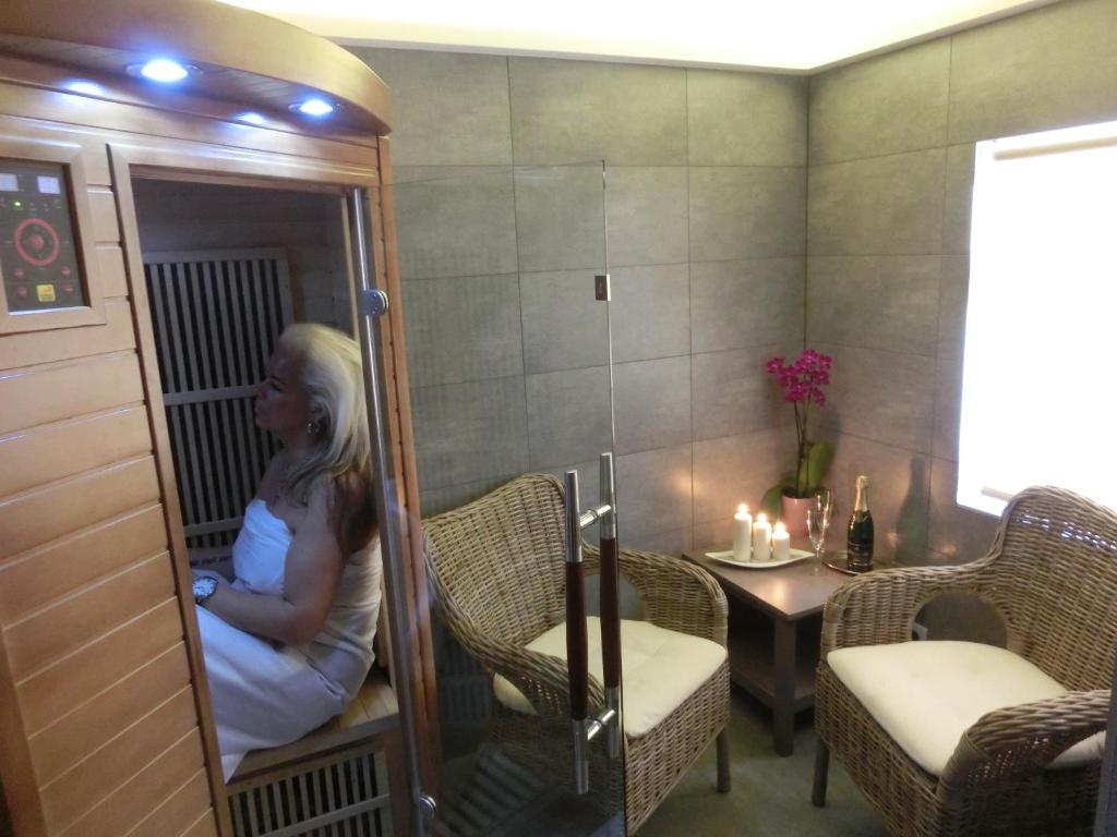 Posteľ alebo postele v izbe v ubytovaní Dvůr Stráň & Wellness