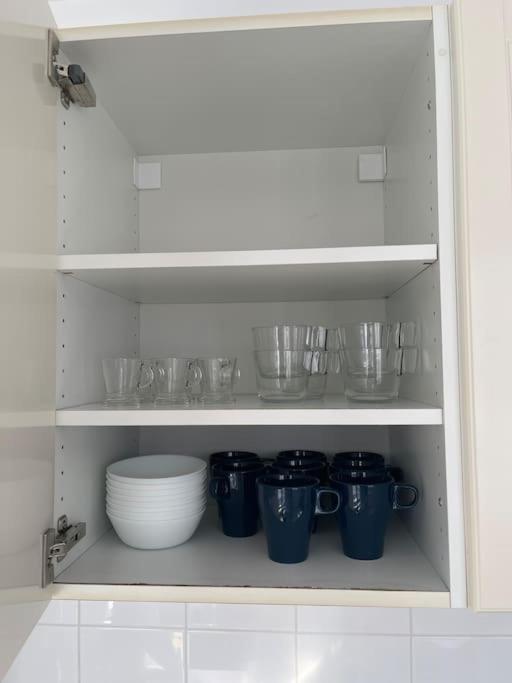 Kuchyň nebo kuchyňský kout v ubytování Appartement berges Oise