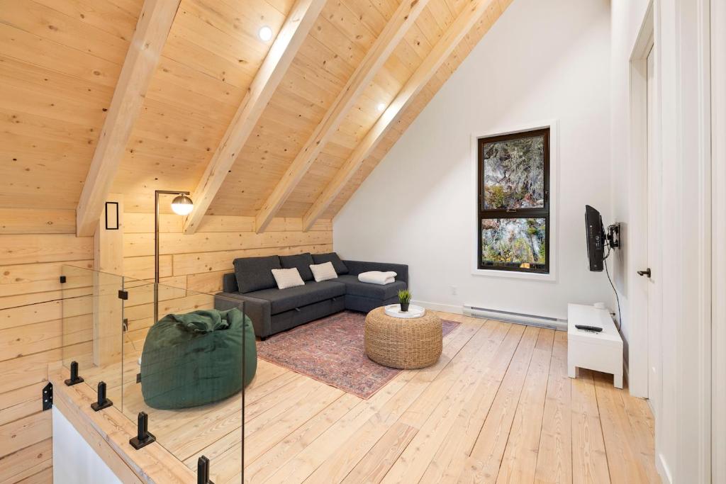 Posezení v ubytování Le Harfång - Vue imprenable - Sauna - 3min du Mont