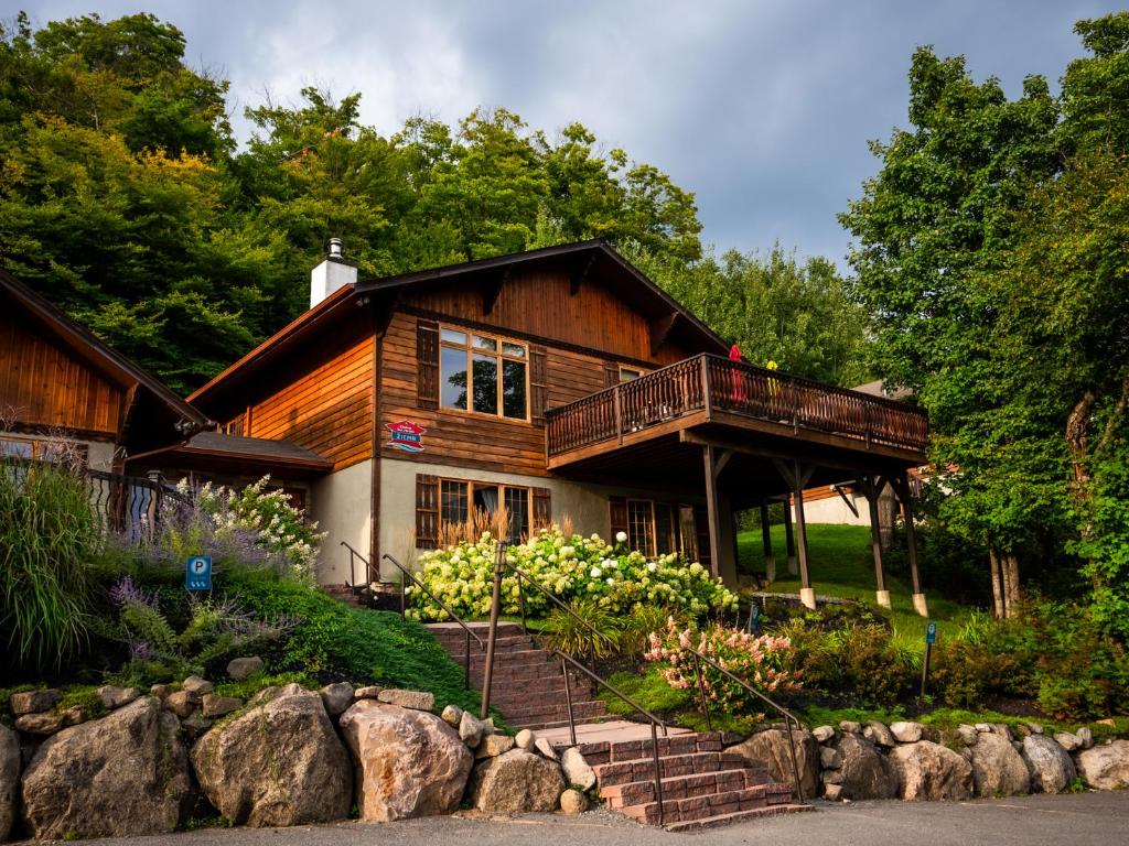 Zahrada ubytování Chalets Lac à la Truite