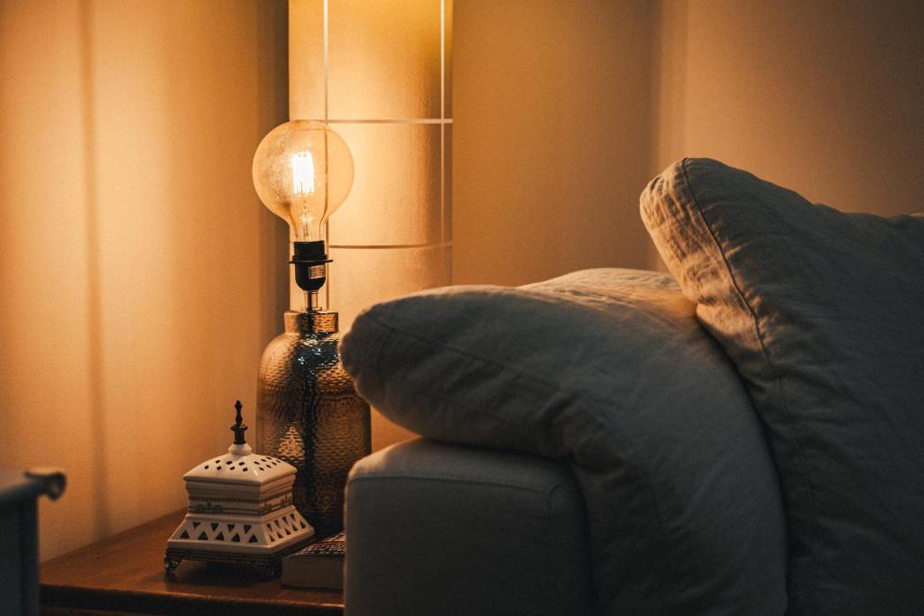 Posezení v ubytování Elegant Boho Style Studio Haven