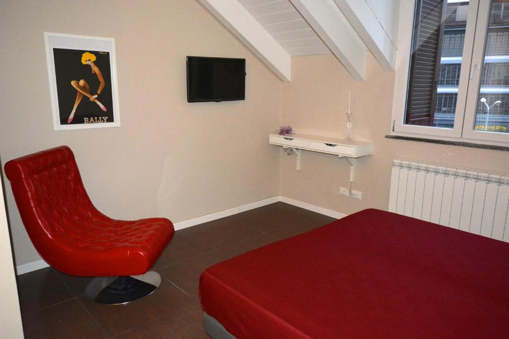TV a/nebo společenská místnost v ubytování B&B Leonardo