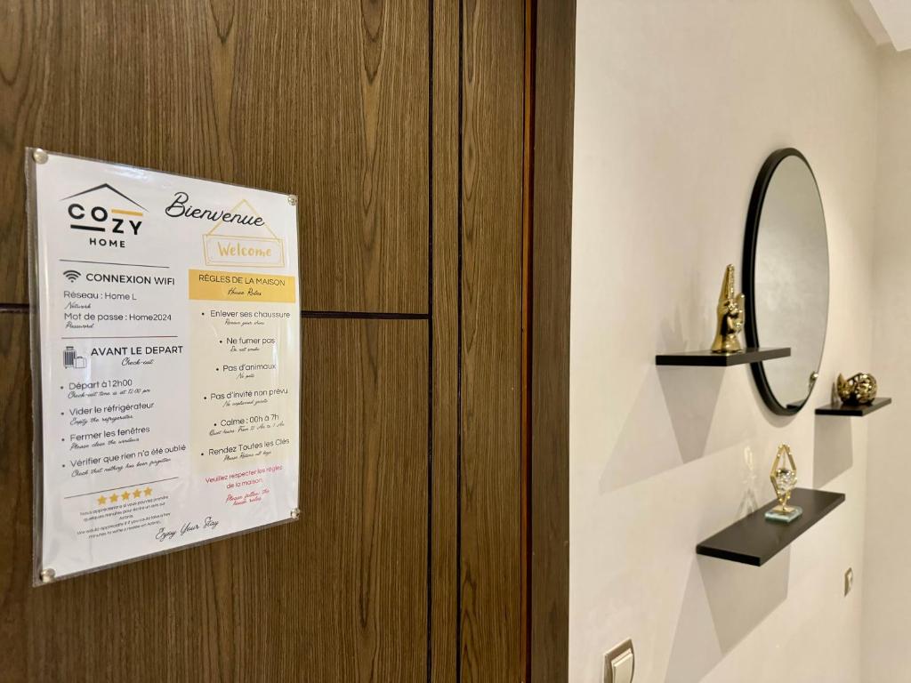 Certifikát, hodnocení, plakát nebo jiný dokument vystavený v ubytování Nouvel Appartement, Lumineux et Confortable