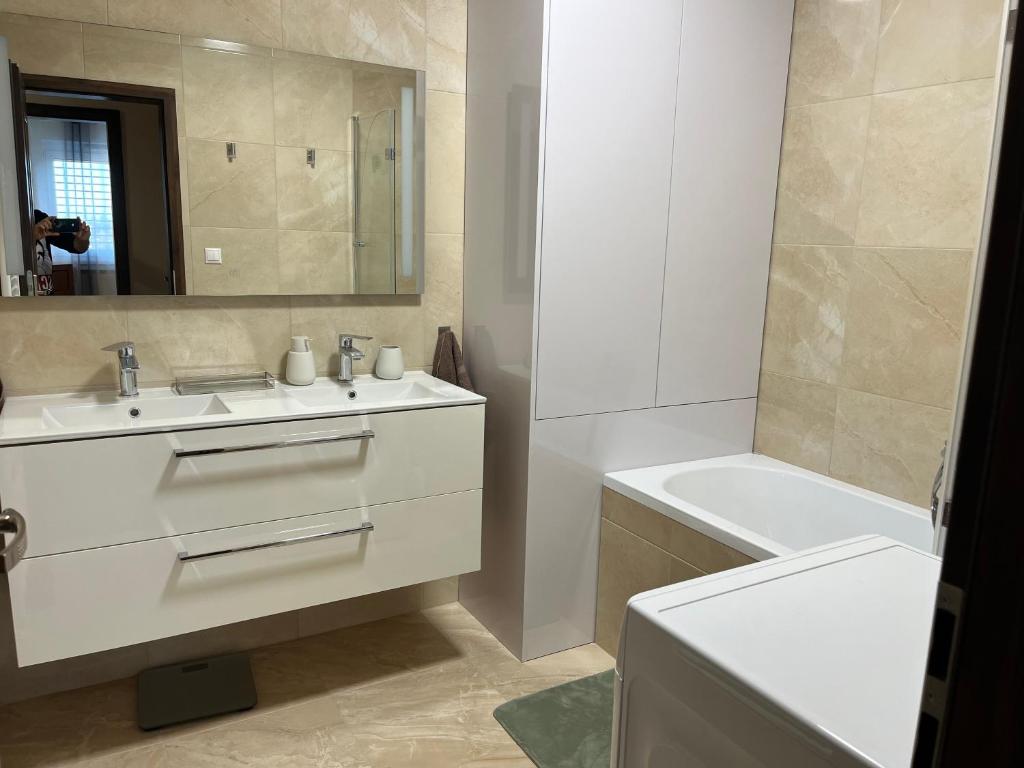 Koupelna v ubytování Esterhazy Apartman