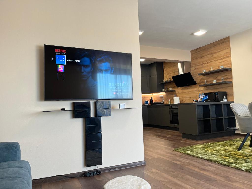TV a/nebo společenská místnost v ubytování Esterhazy Apartman