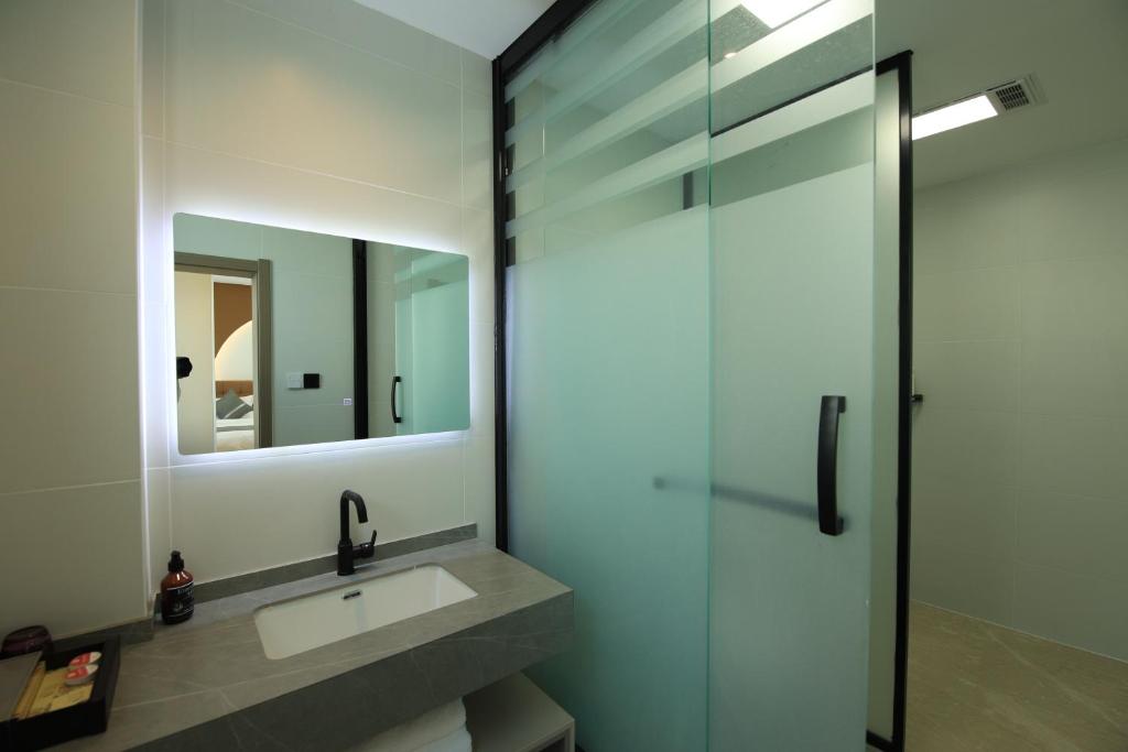 Koupelna v ubytování Dali Yufu B&B Hotel