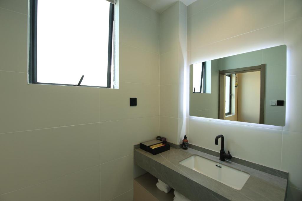 Koupelna v ubytování Dali Yufu B&B Hotel