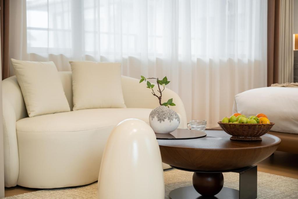 Posezení v ubytování Dali Yufu B&B Hotel