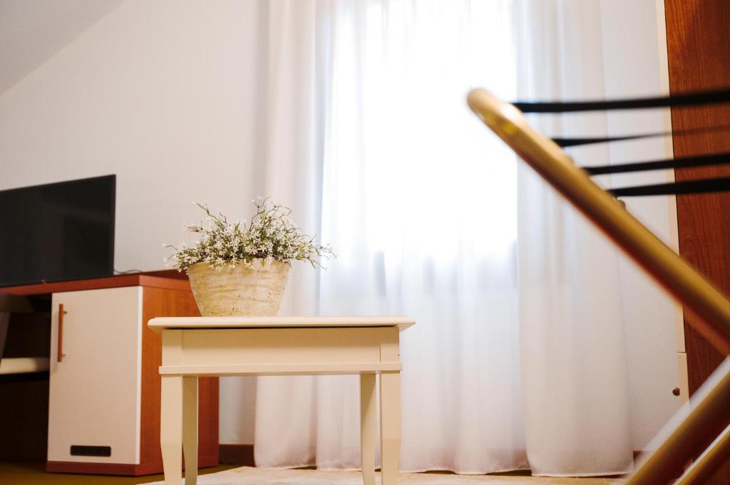TV a/nebo společenská místnost v ubytování Hotel Roma