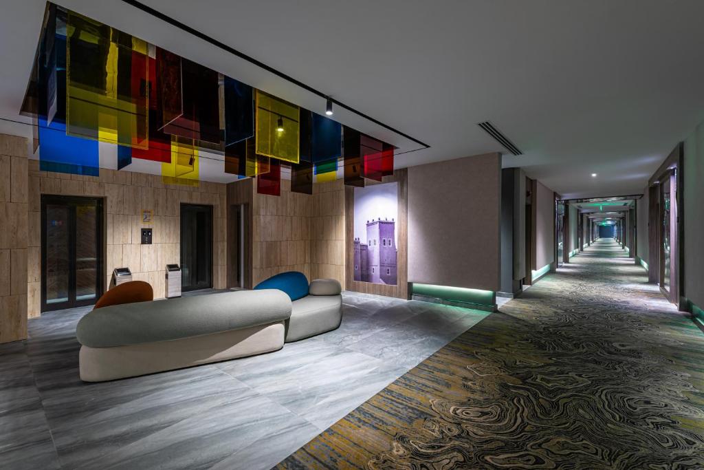 Posezení v ubytování Ewaa Express Hotel - Abha