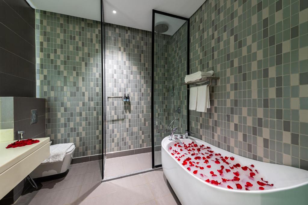 Koupelna v ubytování Ewaa Express Hotel - Abha