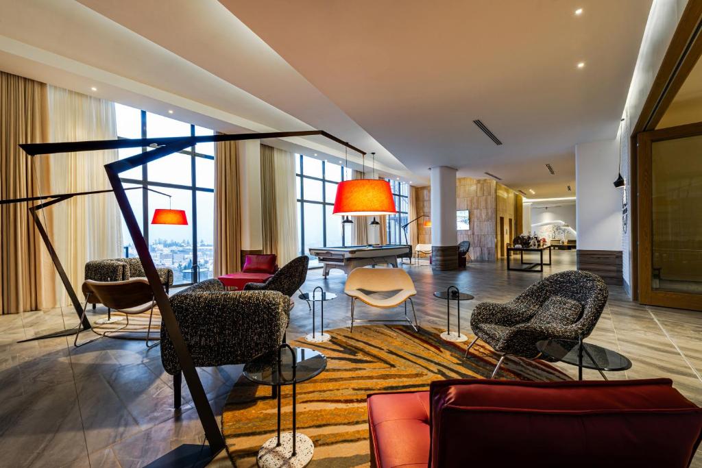 Posezení v ubytování Ewaa Express Hotel - Abha