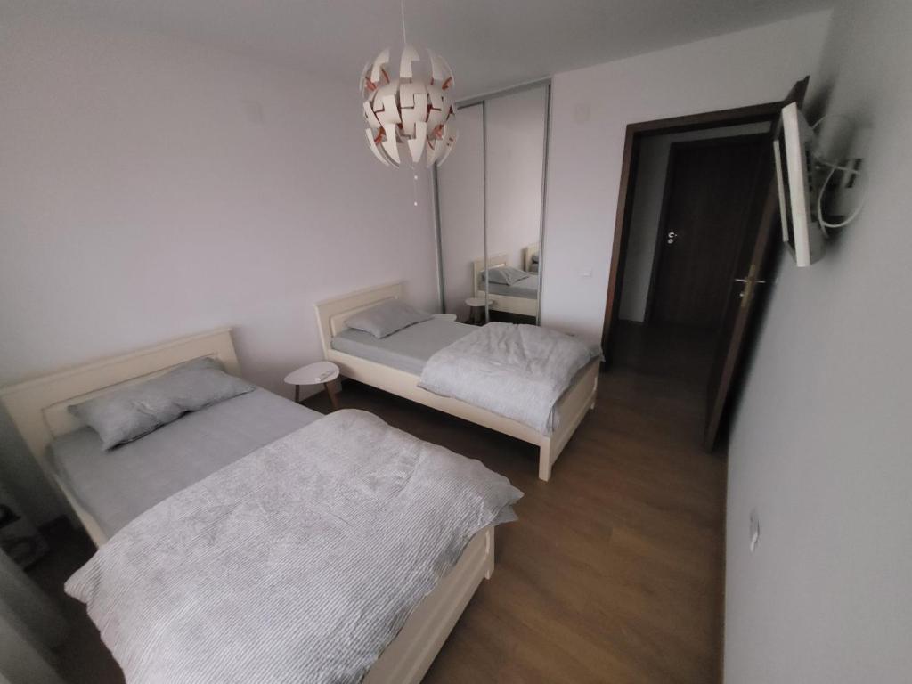 Postel nebo postele na pokoji v ubytování Vila Vati - Arena Pitesti