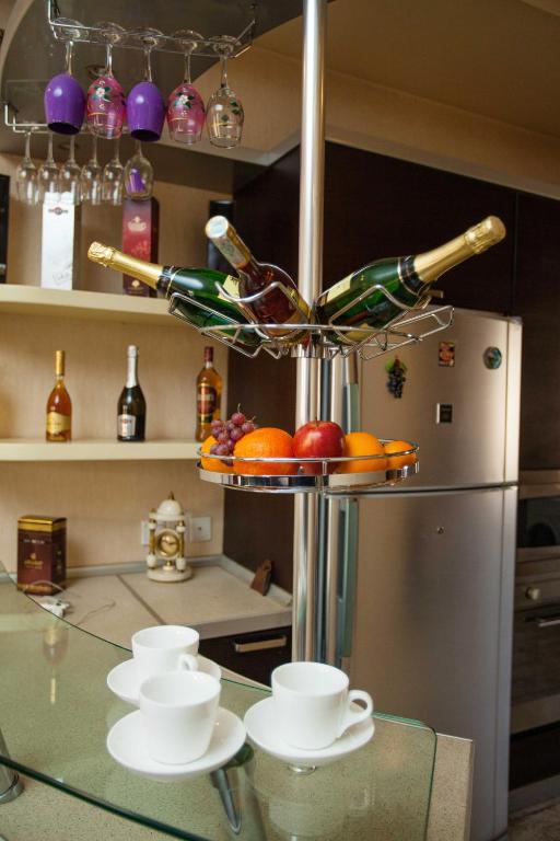 Kuchyň nebo kuchyňský kout v ubytování Hotel 4You