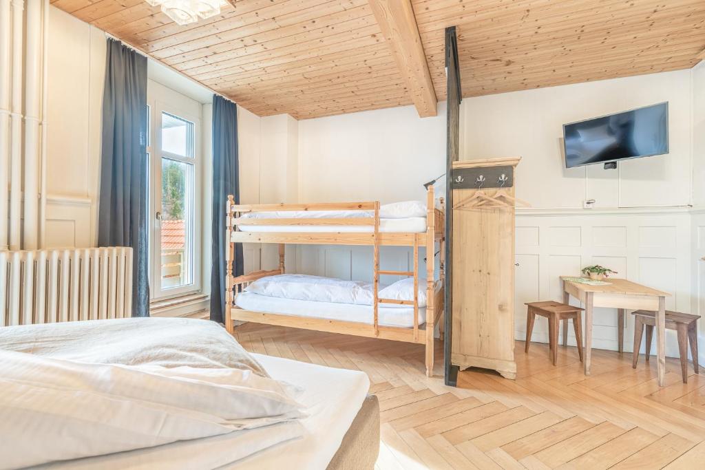 Postel nebo postele na pokoji v ubytování Gasthof Bären
