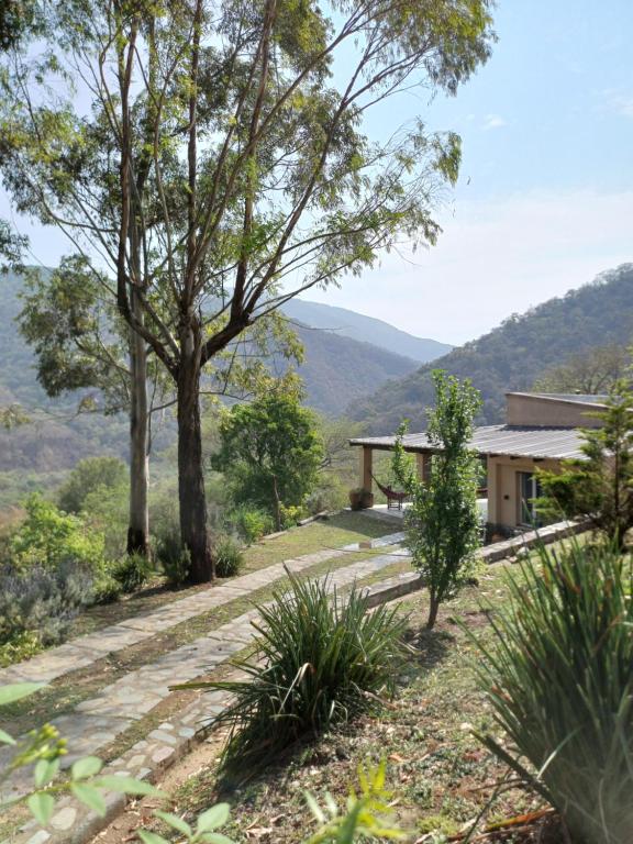 a house with a view of a mountain at El Siambon Los Aromos in Siambón